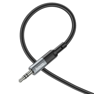 Аудиокабель HOCO UPA23 AUX Jack 3,5 (m) - Jack 3,5 (m), 1 м, серый металлик