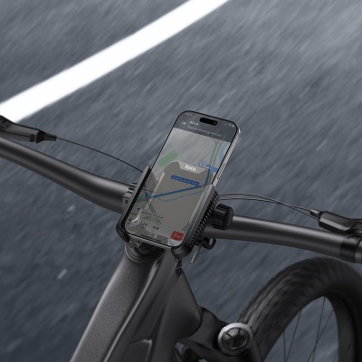 Держатель телефона для мотоцикла/велосипеда HOCO H91 Milly, зажимной, на руль, черный