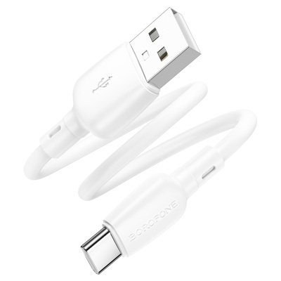 Кабель USB BOROFONE BX93 Super power USB - Type-C, 3A, 27W, 25 см, белый