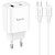 Сетевое зарядное устройство HOCO C80A Plus 1xUSB + 1xUSB-C с Кабелем Type-C - Lightning, 3.0A, 20W, белый