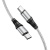 Кабель USB-C HOCO X50 Exquisito Type-C - Type-C, 5A, 1 м, серый