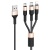 Кабель USB HOCO X26 Xpress 3 в 1 USB - Type-C + Lightning + MicroUSB, 2А, 1 м, черный+золотой