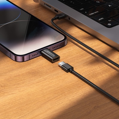 Переходник/Адаптер BOROFONE BV26A Lightning (m) - Type-C (f), черный