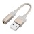 Переходник/Адаптер HOCO UPA32D Clever USB (m) - Jack 3,5 (f), 15 см, золотой