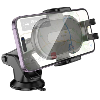 Автомобильный держатель BOROFONE BH134 Rio, зажимной, на приборную панель, черный