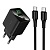 Сетевое зарядное устройство HOCO CS83A Excellent 1xUSB + 1xUSB-C с Кабелем Type-C - Type-C, 3A, 20W, черный