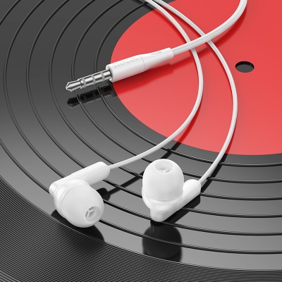 Проводные наушники HOCO M121 Bright, Jack 3.5mm, 1.2 м, белый