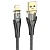 Кабель USB HOCO U121 Gold USB - Lightning, 2.4А, 1.2 м, черный