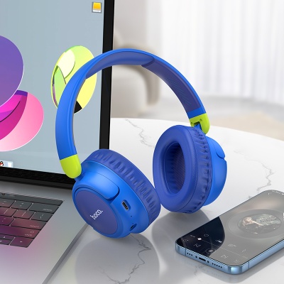 Беспроводные наушники накладные HOCO W43 Adventure, Bluetooth, синий