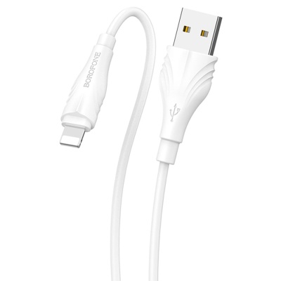 Кабель USB BOROFONE BX18 Optimal USB - Lightning, 2А, 1 м, белый