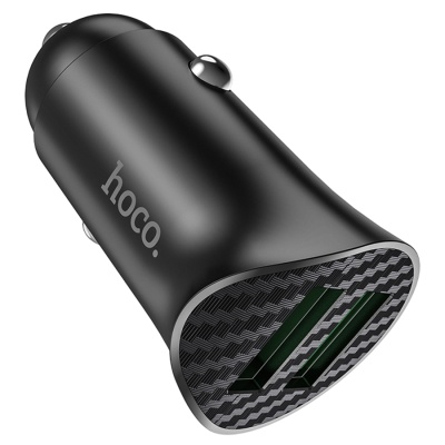 Автомобильное зарядное устройство HOCO Z39 Farsighted, 2xUSB, 18W, черный