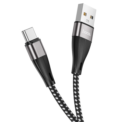 Кабель USB HOCO X57 Blessing USB - Type-C, 2.4А, 1 м, черный