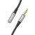 Переходник/Адаптер HOCO UPA20 Jack 3.5 (m) - Jack 3,5 (f), 1 м, серый металлик