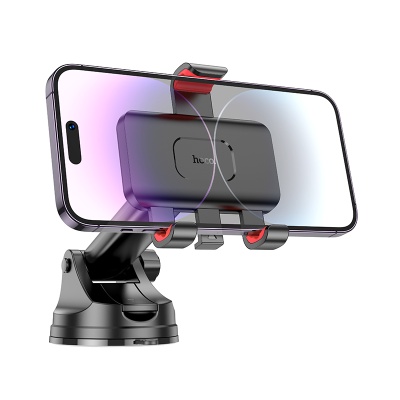 Автомобильный держатель HOCO H22 Dragon, зажимной, на приборную панель, черный