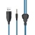 Проводные наушники HOCO W105 Joyful, USB+Jack 3.5mm, 2 м, синий