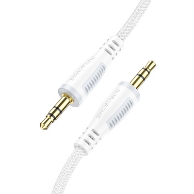 Аудиокабель BOROFONE BL14 AUX Jack 3,5 (m) - Jack 3,5 (m), 2 м, белый
