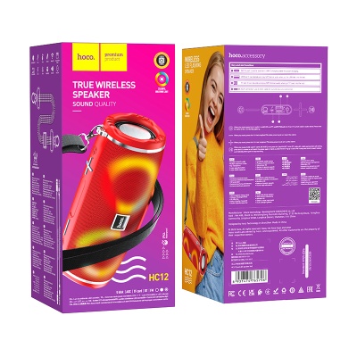 Портативная колонка HOCO HC12 Sports, Bluetooth 5.0, красный