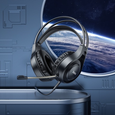 Проводные наушники HOCO W106 Tiger, 2x Jack 3.5mm, 1.8 м, черный