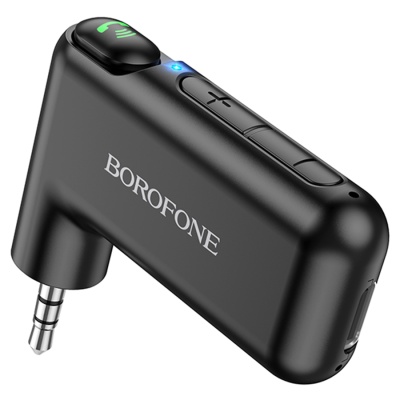 Автомобильный Bluetooth-приемник BOROFONE BC35 Wideway, 150 мАч, Jack 3.5мм/Bluetooth, черный