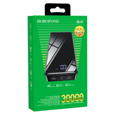 Портативный аккумулятор BOROFONE BJ8 Extreme, 2A, 30000 мА⋅ч, черный