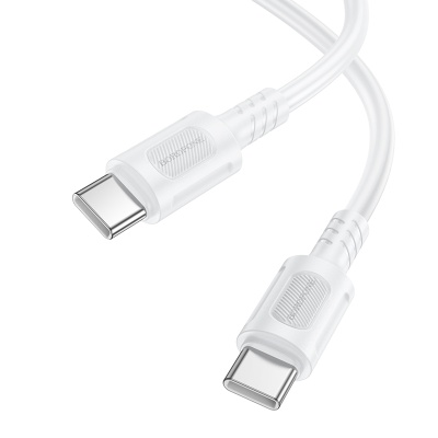 Кабель USB-C BOROFONE BX111 Feliz Type-C - Type-C, 3A, 60W, 1 м, белый