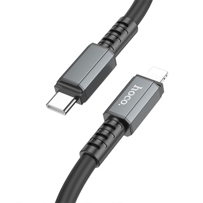 Кабель USB-C HOCO X85 Strength Type-C - Lightning, 20W, 1 м, черный
