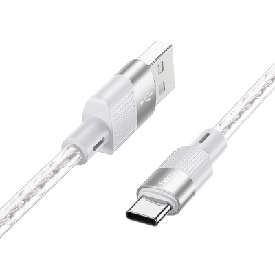 Кабель USB HOCO X99 Crystal junction USB - Type-C, 3A, 1 м, серый