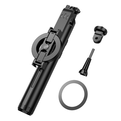 Селфи-палка монопод/трипод HOCO K25 Sherkhan, встроенный аккумулятор, 60-105мм, черный