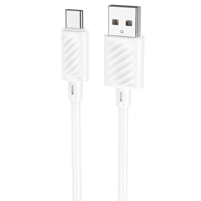 Кабель USB HOCO X88 Gratified USB - Type-C, 3A, 1 м, белый