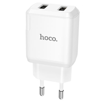 Сетевое зарядное устройство HOCO N7 Speedy 2xUSB, 2.1A, 10.8W, белый