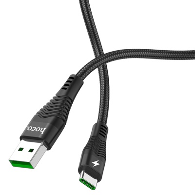 Кабель USB HOCO U53 4A Flash USB - Type-C, 5A, 1.2 м, черный