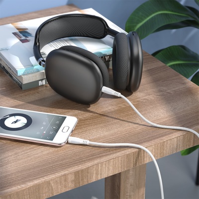 Аудиокабель BOROFONE BL14 AUX Jack 3,5 (m) - Jack 3,5 (m), 2 м, белый