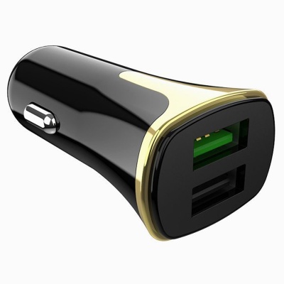 Автомобильное зарядное устройство HOCO Z31 Universe, 2xUSB с Кабелем USB - Micro, 3.4A, 18W, черный