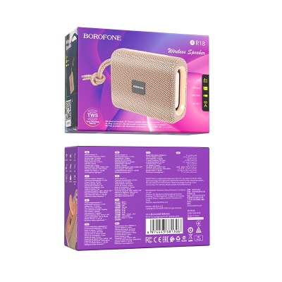 Портативная колонка BOROFONE BR18 Encourage, Bluetooth 5.1, розовый