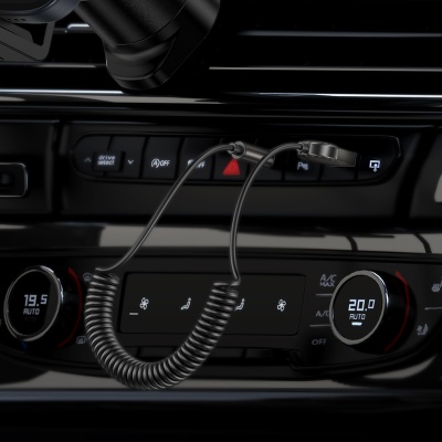 Переходник/Адаптер BOROFONE BC56 Peaceful Jack 3.5 (m) - USB (f), 1 м, серый металлик