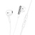 Проводные наушники HOCO M123 Glory, Jack 3.5mm, 1.2 м, белый