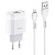 Сетевое зарядное устройство HOCO C73A Glorious 2xUSB с Кабелем USB - Lightning, 2.4A, 10.8W, белый