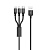 Кабель USB HOCO X14 Times speed 3 в 1 USB - Type-C + Lightning + MicroUSB, 2А, 1 м, черный