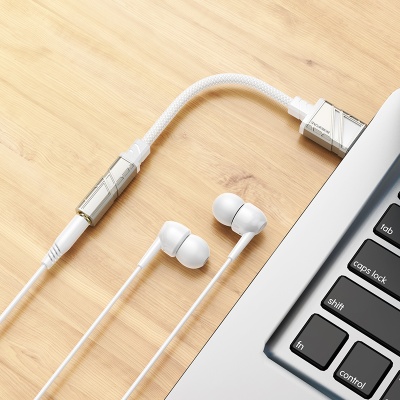 Переходник/Адаптер BOROFONE BV23 Dignity USB2.0 (m) - Jack 3,5 (f), 15 см, белый