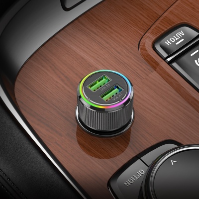 Автомобильное зарядное устройство HOCO NZ14 Guerrero, 2xUSB, 36W, черный