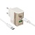 Сетевое зарядное устройство HOCO CS73A Star 1xUSB + 1xUSB-C с Кабелем Type-C - Type-C, 3A, 30W, белый