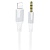 Аудиокабель BOROFONE BL19 AUX Jack 3,5 (m) - Lightning (m), 1 м, белый