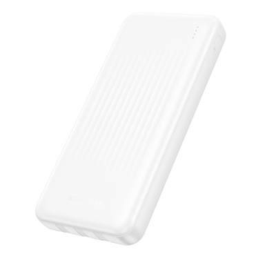 Портативный аккумулятор BOROFONE BJ79 Clever, встроенный кабель Lightning + Type-C, 10000 мА⋅ч, белый