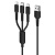 Кабель USB BOROFONE BX16 Easy 3 в 1 USB - Type-C + Lightning + MicroUSB, 2.4А, 1 м, черный