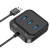 USB HUB разветвитель HOCO HB31 Easy 4 в 1 USB3.0 (m) - 4xUSB3.0 (f), 20 см, черный