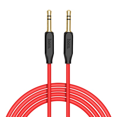 Аудиокабель HOCO UPA11 AUX Jack 3.5 (m) - Jack 3,5 (m), 1 м, красный+черный