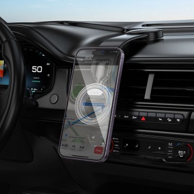 Автомобильный держатель HOCO H71 Totem, магнитный, на приборную панель, черный+серый металлик