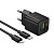 Сетевое зарядное устройство HOCO N65 Ingenious 1xUSB + 1xUSB-C с Кабелем Type-C - Lightning, 3A, 20W, черный