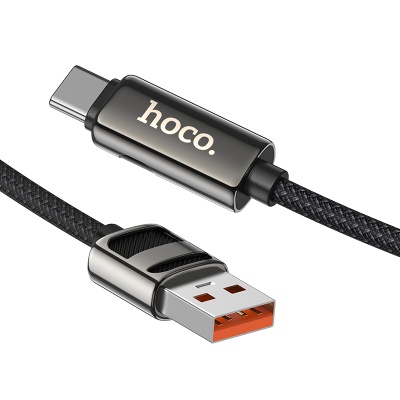 Кабель USB HOCO U137 Line USB - Type-C, 5A, 66W, 1.2 м, черный