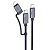 Кабель USB-C HOCO U134 Primero Type-C - Type-C + Lightning, 3A, 1.2 м, темно-синий